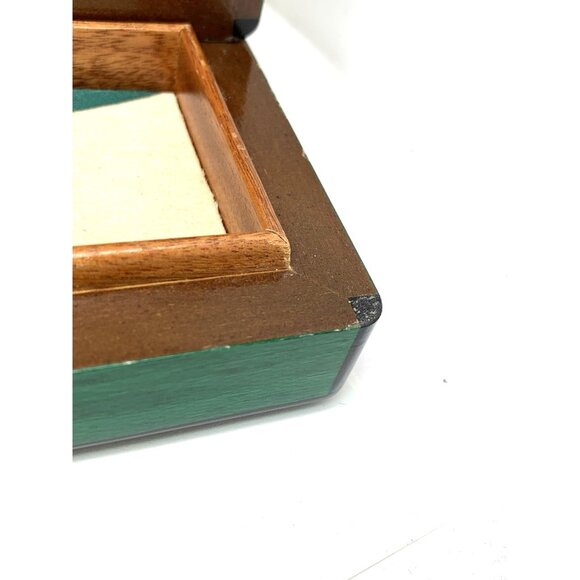Breguet Watch Box Presentation Green Lacquered Wooden Display Empty Rare - Picture 14 of 15